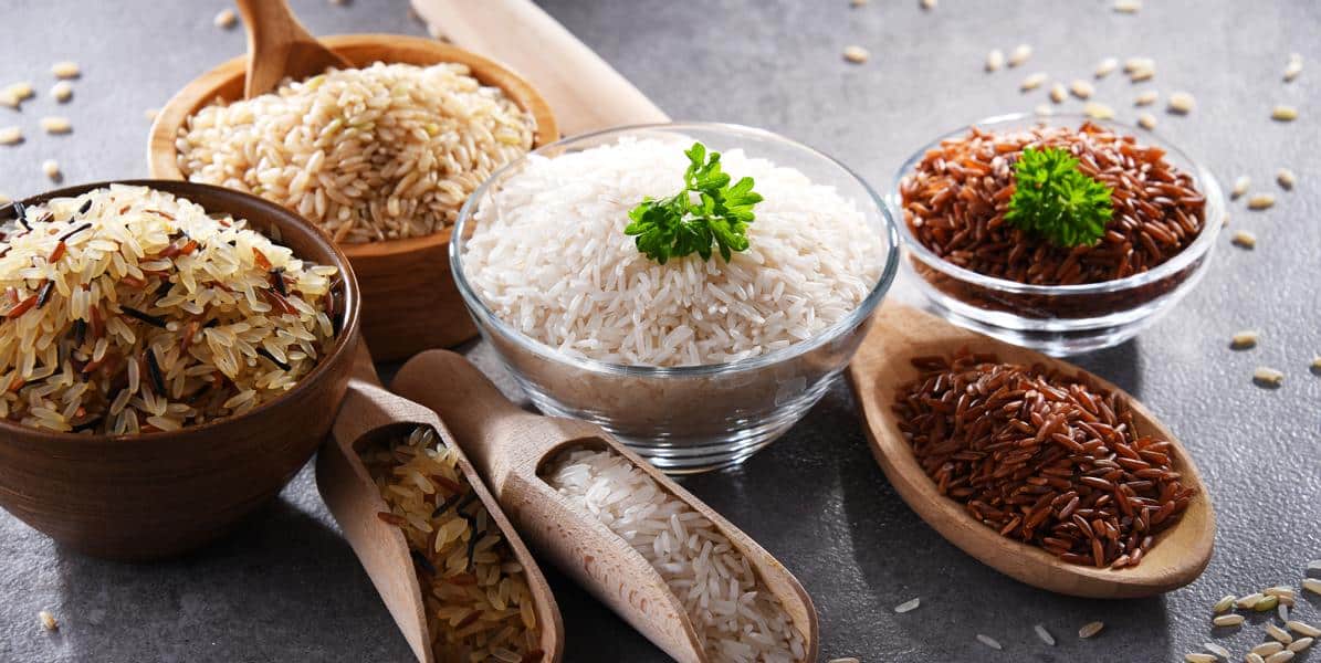 Verschiedene beliebte Reissorten