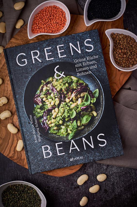 Greens & Beans: Grüne Küche mit Erbsen, Linsen und Bohnen - Buchtitel